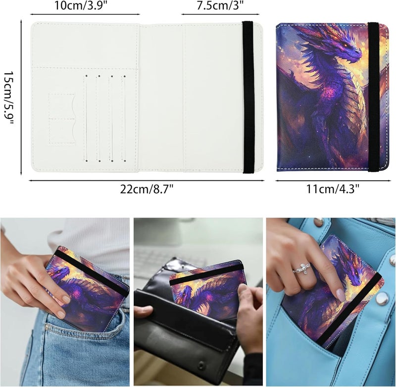 bassyil Dragon Passport Holder for Women and Men PU Leather Passport Cover for Travel - Image 5